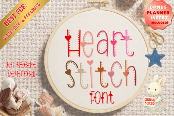 Heart Stitch: The Cozy Charm of Faux Embroidery in Your Digital Designs