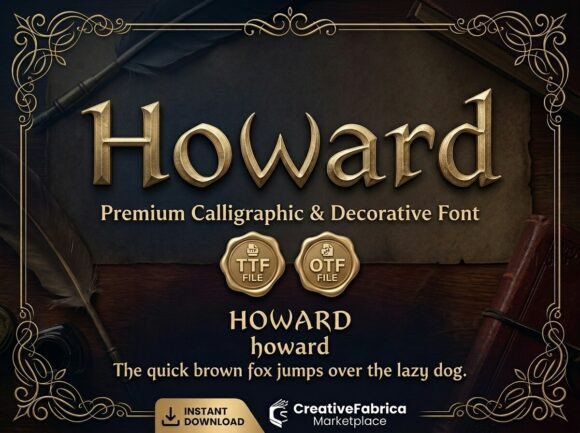 Howard: A Premium Calligraphic & Decorative Font