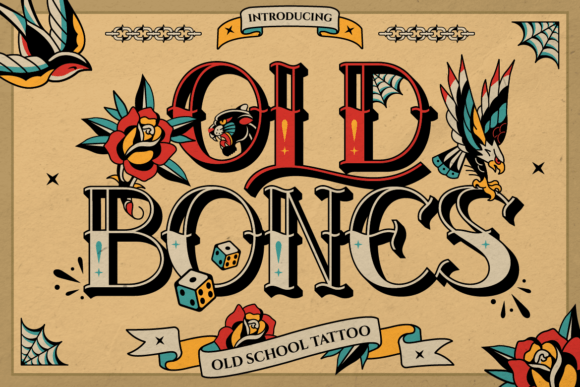 Old Bones: The 1950s Tattoo Font for Bold Branding