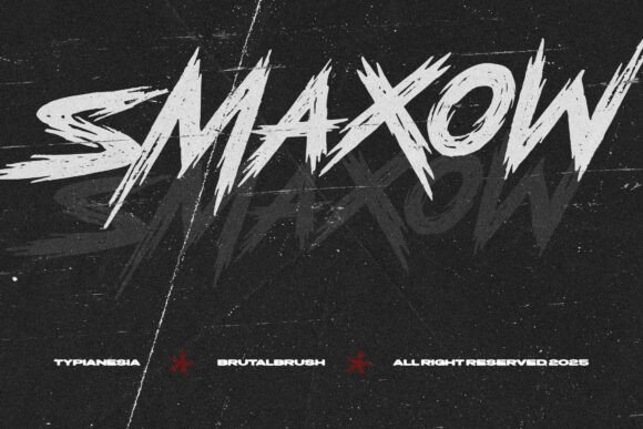 Smaxow: Capturing Raw Aggression in a Brutal Wild Brush Typeface