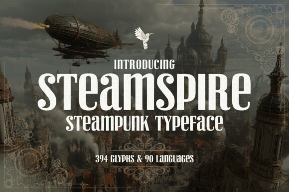 Steamspire: A Typeface of Mechanical Grandeur and Elegance